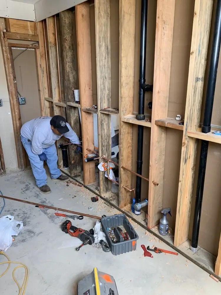 Commercial rough-in plumbing for Water Heater Replacement in Colonial Village
